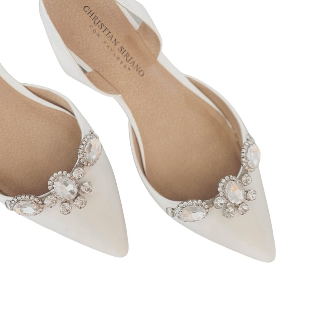 CHRISTIAN SIRIANO / SZ 7 / EMBELLISHED BALLET FLATS / EUC
